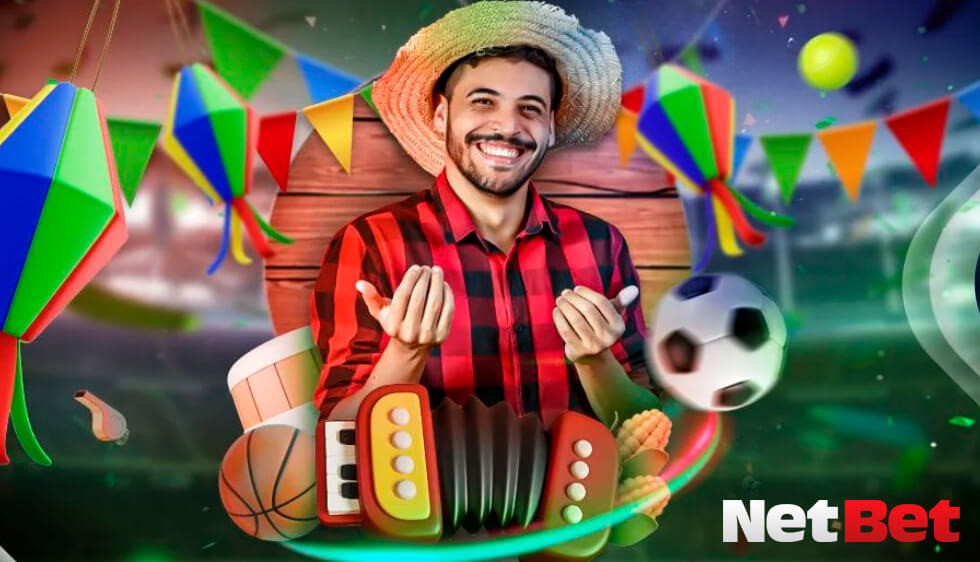 No Arraiá da NetBet você ganha uma aposta grátis a cada aposta de R$50 feita